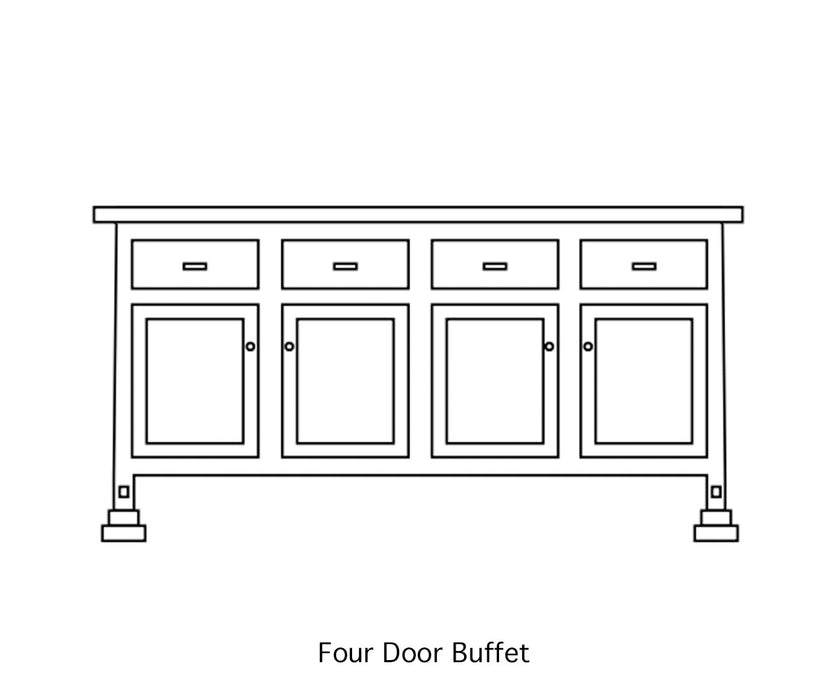 Amish Carla Elizabeth Buffet - Multiple Sizes