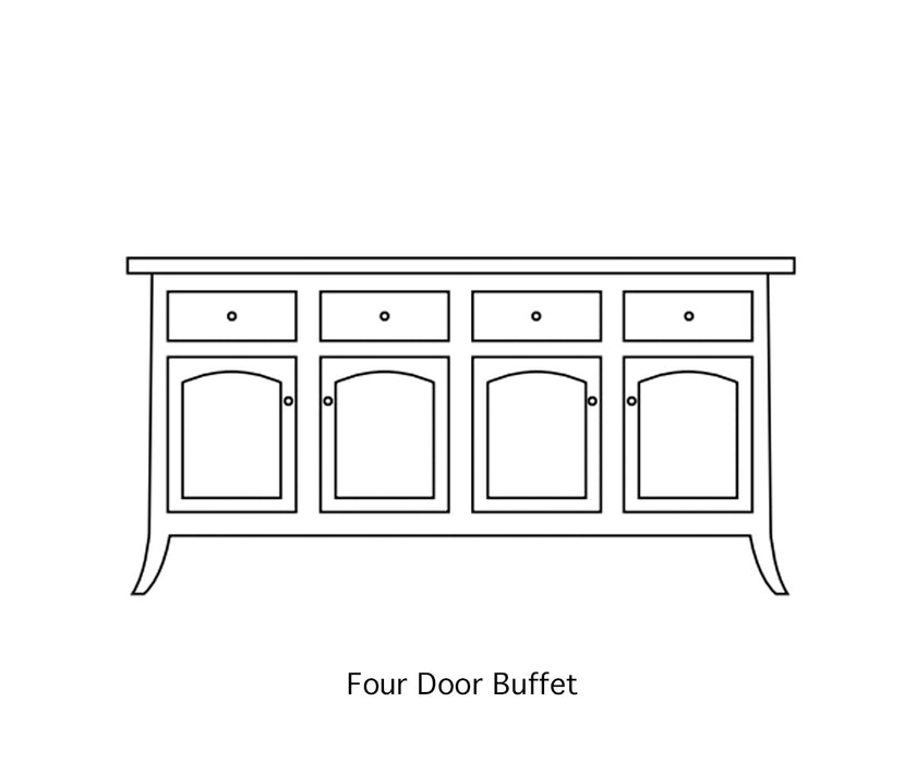 Amish Fenton Buffet - Multiple Sizes