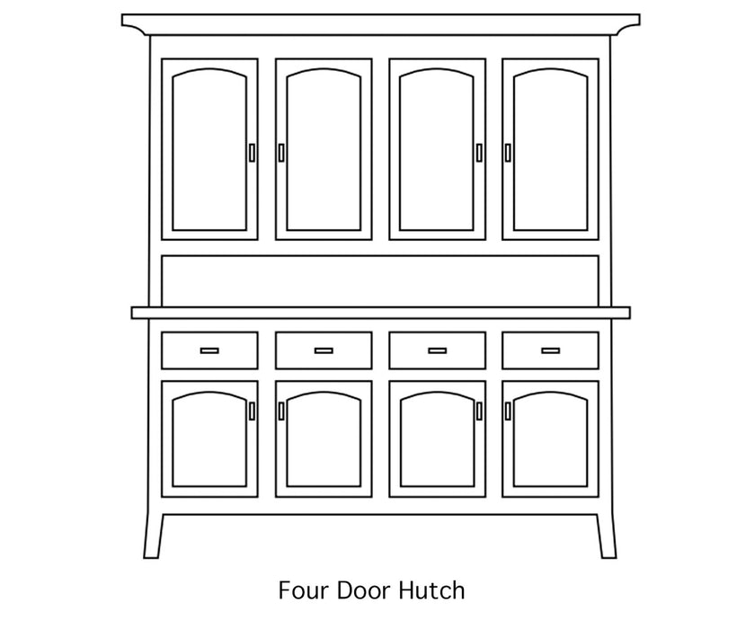 Amish Master Hutch - Multiple Sizes