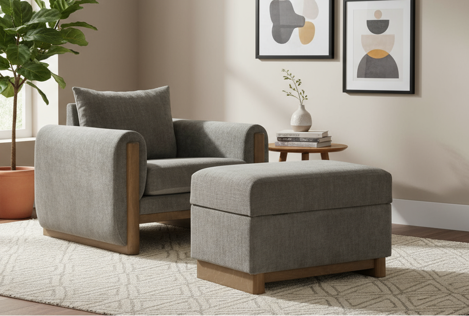 Amish Harmony Storage Ottoman