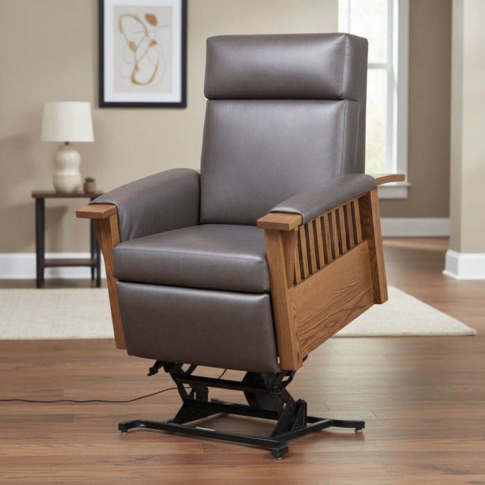Heavy Duty American Made Lift Chair – Power Recliner for Seniors & Mobility - Amish Made Lift Chair Recliner – Solid Wood, Power Lift Assist, USA Made