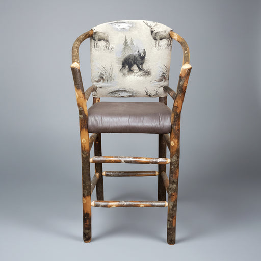 Hickory Hoop Barstool Amish Built