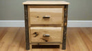 Hickory Log Nightstand Front Facing