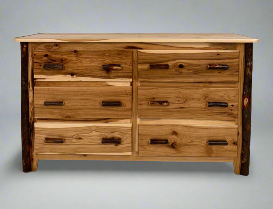 Amish Hickory Log 6 Drawer Dresser Our Family Craft Shop Amish Hickory Log 6 Drawer Dresser Our Family Craft Shop