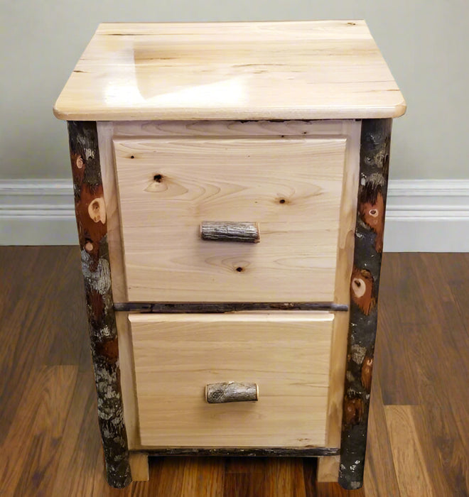 Hickory Filing Cabinet Rustic Hickory Log Wood Cabin Style Filing Cabinet Front Facing