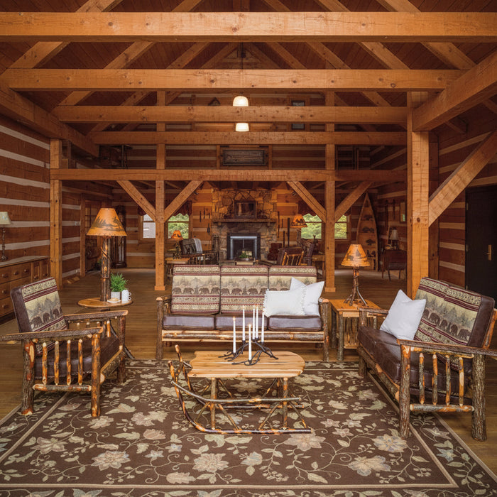 Amish Hickory Log Living Room Set