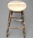 Hickory Log Barstool Amish Built Front Facing