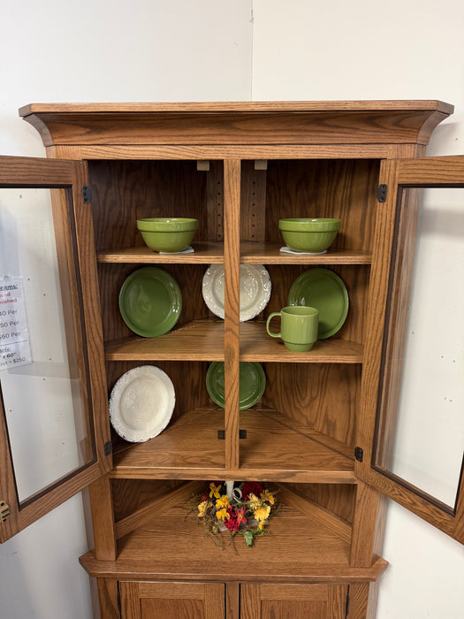 Amish 26" Raleigh Corner Hutch - In-Stock