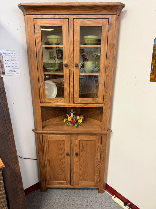 Amish 26" Raleigh Corner Hutch - In-Stock