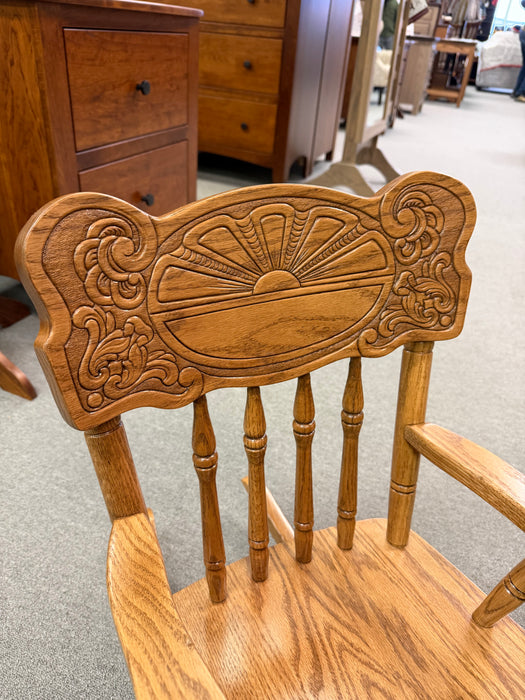 Amish Sunburst Kids Rocking Chair - In-Stock