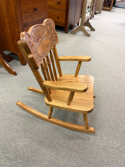 Amish Sunburst Kids Rocking Chair - In-Stock