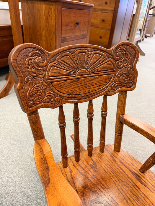 Amish Sunburst Kids Rocking Chair - In-Stock