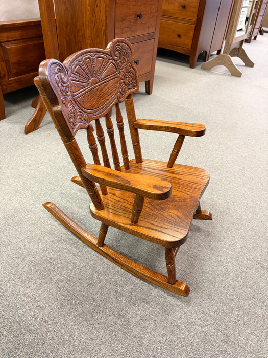 Amish Sunburst Kids Rocking Chair - In-Stock