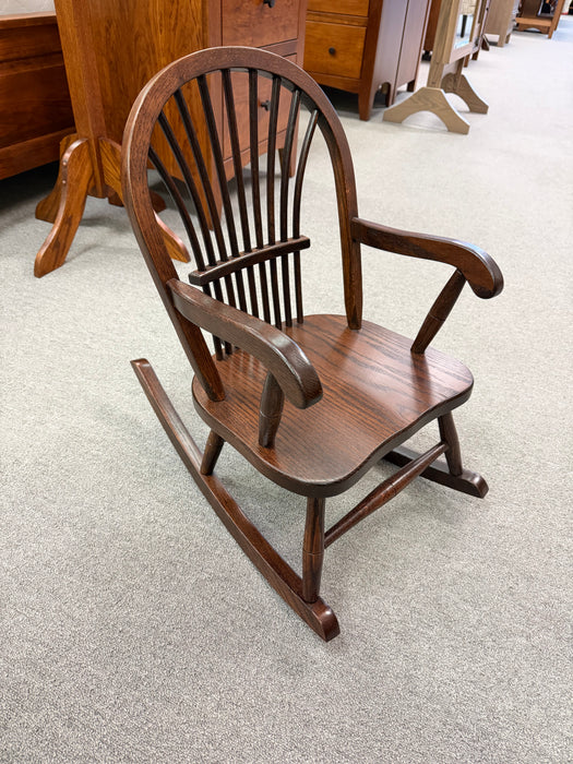 Amish Sheaf Back Kids Rocking Chair - In-Stock