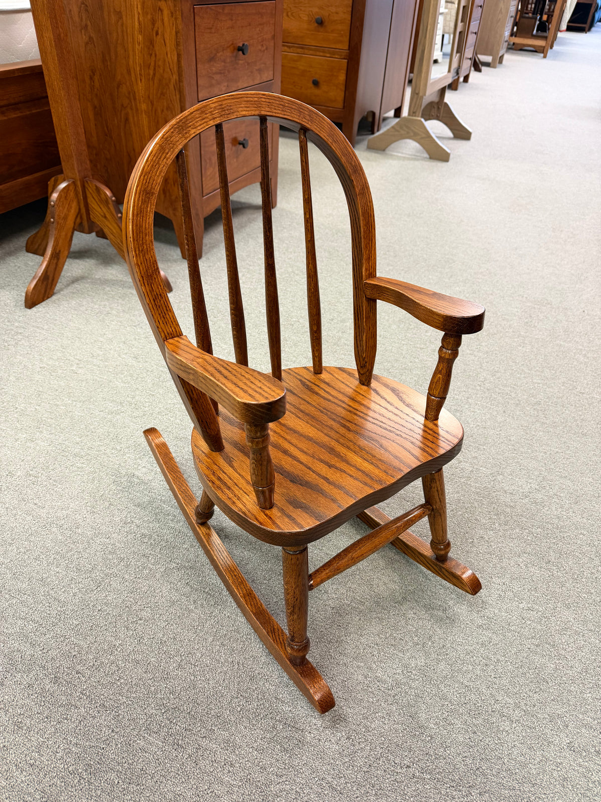 Amish Bow Back Kids Rocking Chair - In-Stock — Our Family Craft Shop