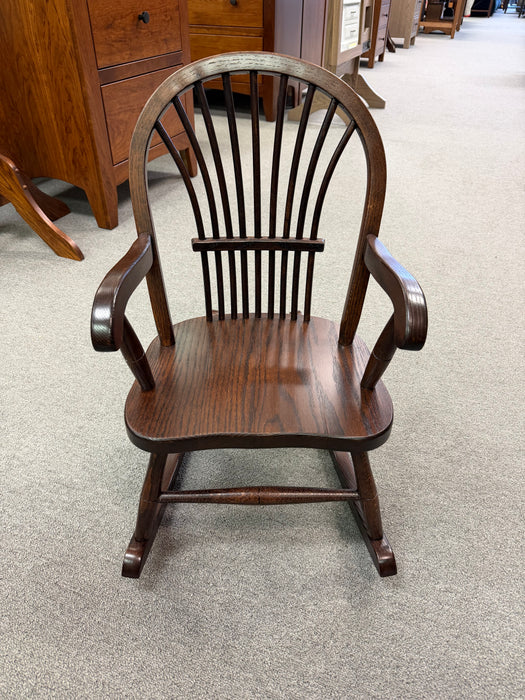 Amish Sheaf Back Kids Rocking Chair - In-Stock