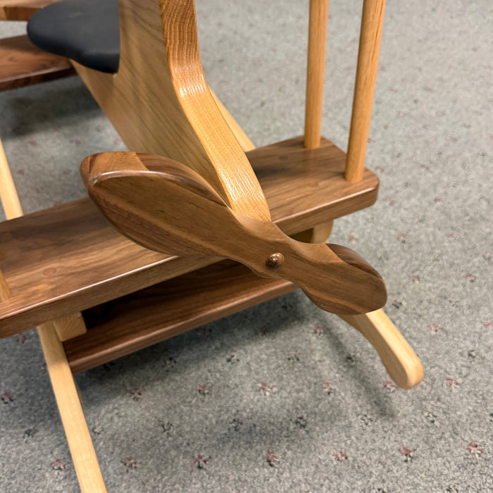 Amish Kid's Rocking Airplane - Premium Walnut & Oak Combo