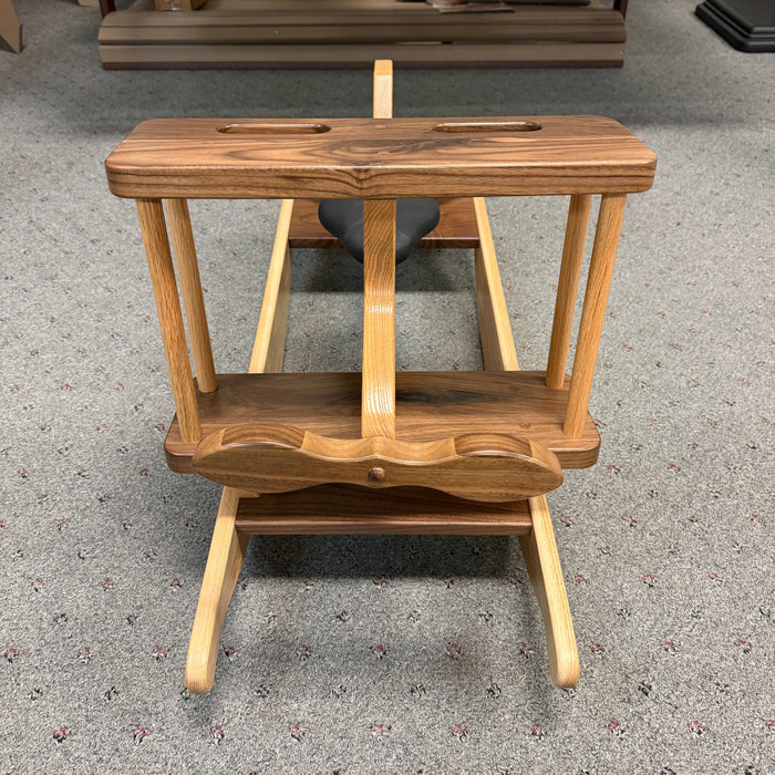 Amish Kid's Rocking Airplane - Premium Walnut & Oak Combo