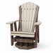 Quick Ship Amish Hilton Adirondack Swivel Glider - Weatherwood on Brown