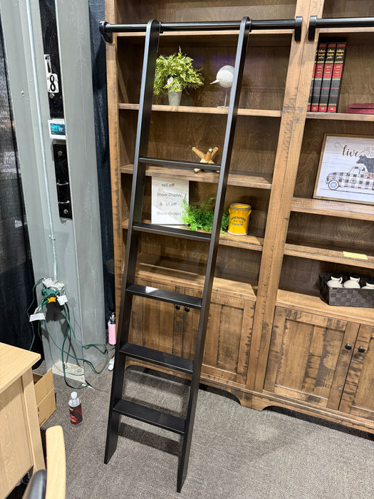 Amish Library Bookcase with Ladder (Custom Sizing Available)