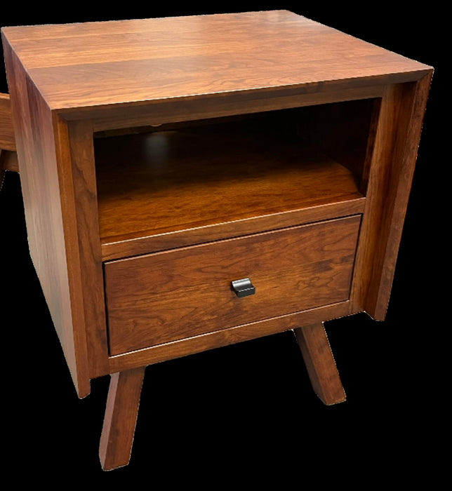 Amish Vienna Nightstand - Multiple Styles 1-Drawer Open Open Nightstands Mid-Century