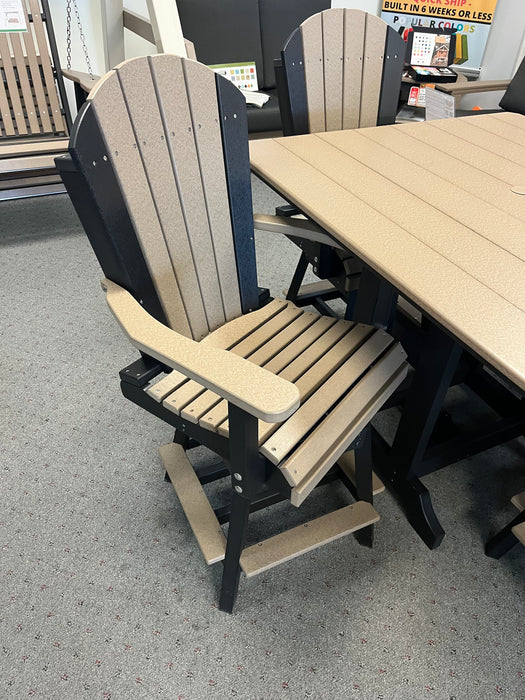 Amish Superior Adirondack Swivel Counter/Bar Chair