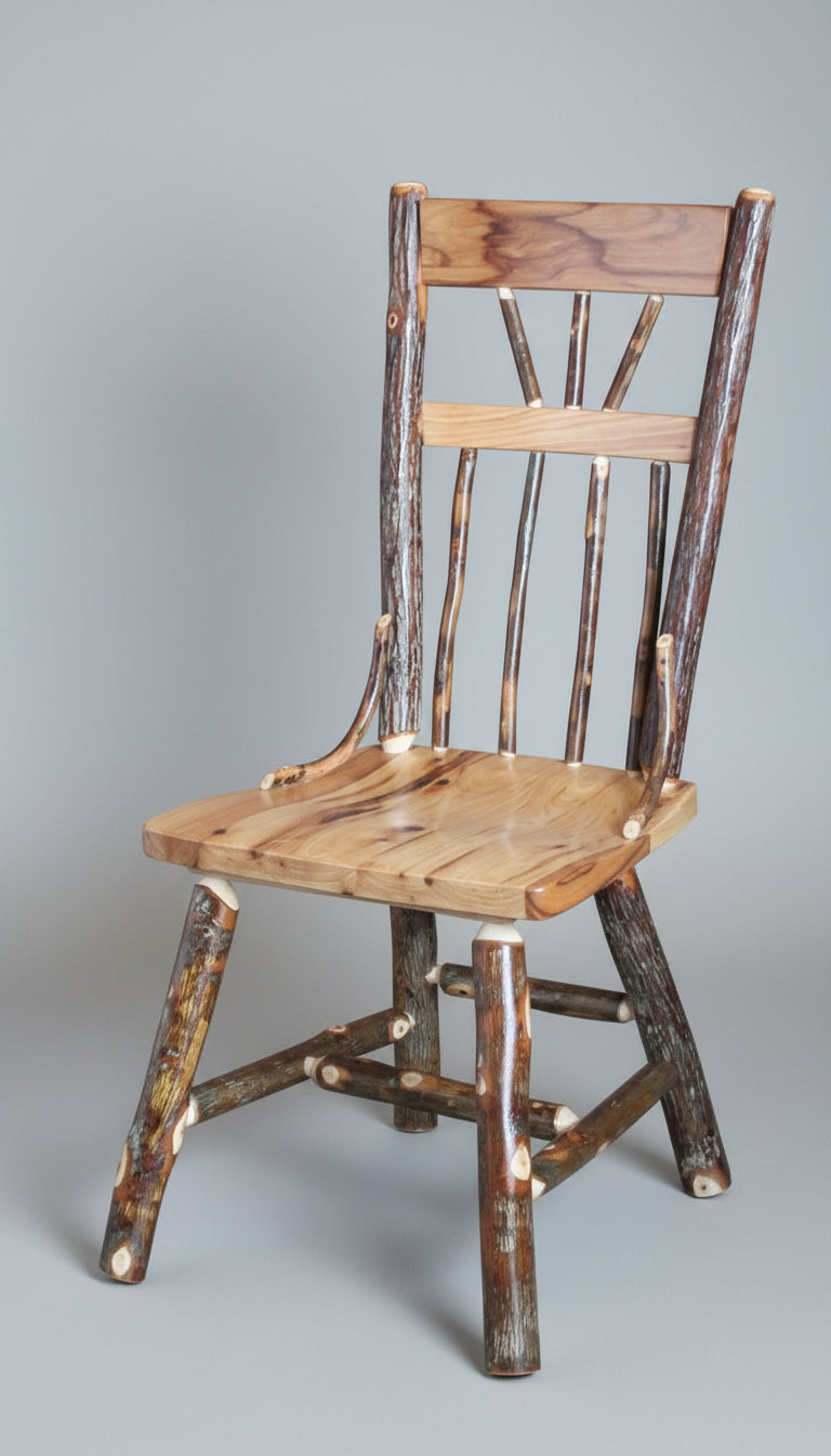 Amish Dayton Hickory Log Dining Chair