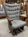 Amish Highback Mission Swivel Glider - Solid Oak Amish Made Swivel Glider