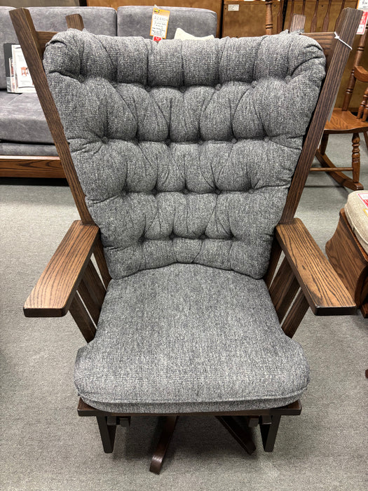 Amish Highback Mission Swivel Glider - In-Stock