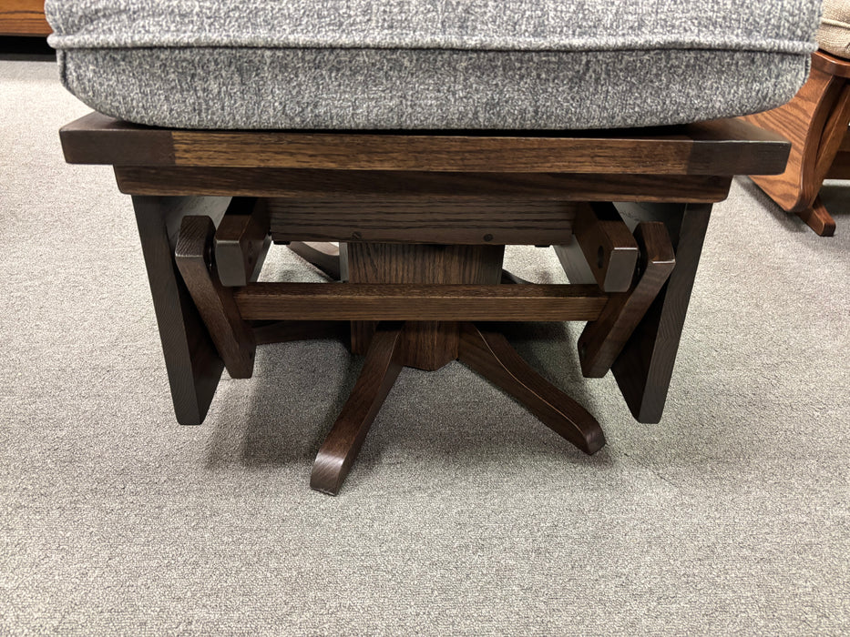 Amish Highback Mission Swivel Glider - In-Stock