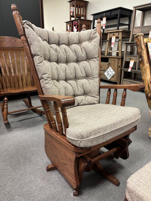 Amish Highback Swivel Glider With Ottoman - In-Stock