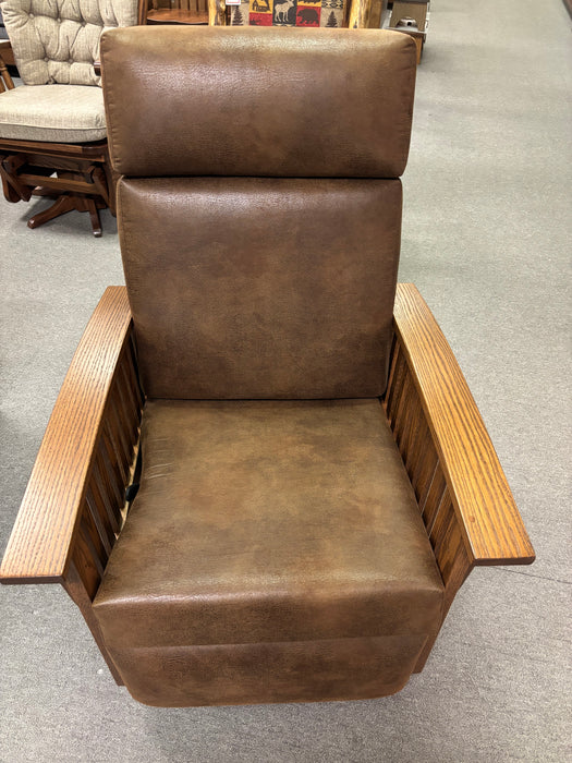 Amish 83 Mission Swivel Glider Recliner - In-Stock