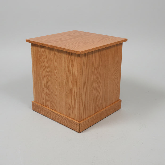 White Clad Ice Box Enclosed End Table with Original Hardware