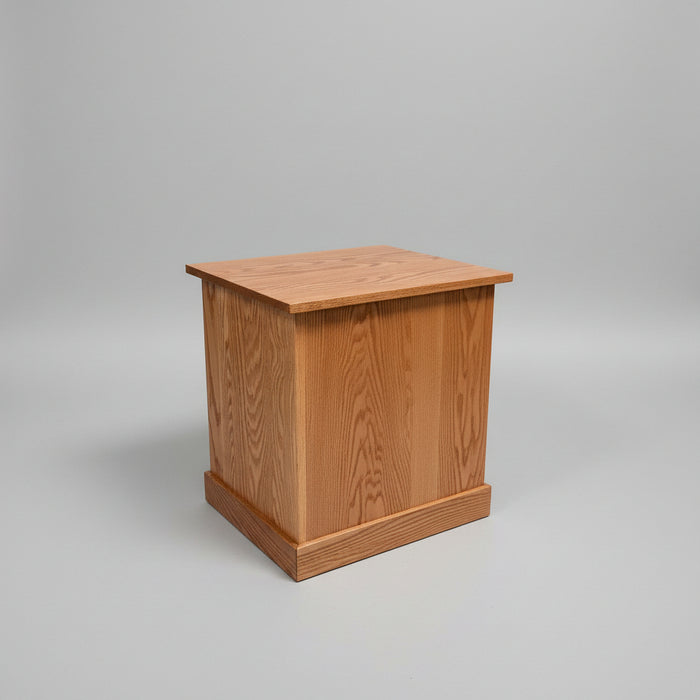 White Clad Ice Box Enclosed End Table with Original Hardware