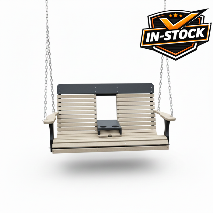 Amish Comfort Back 5-foot Settee Swing - In Stock -