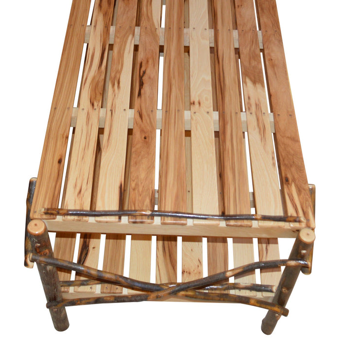 Quick Ship Amish Ozark Hickory Log Slatted Coffee Table (Free Shipping)