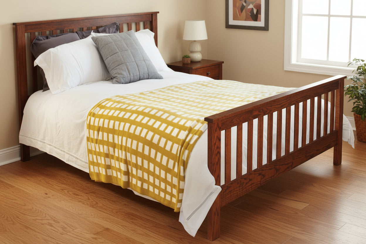 Amish JM Mission Bed Spindle/Slat Beds Mission