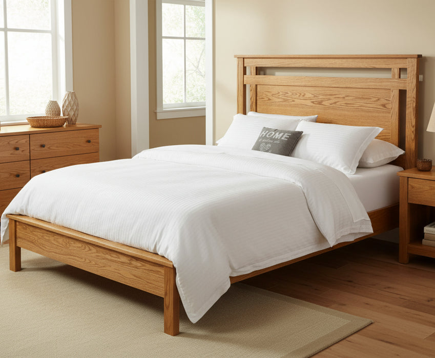 Amish JM Mission Panel Bed Panel Beds Mission