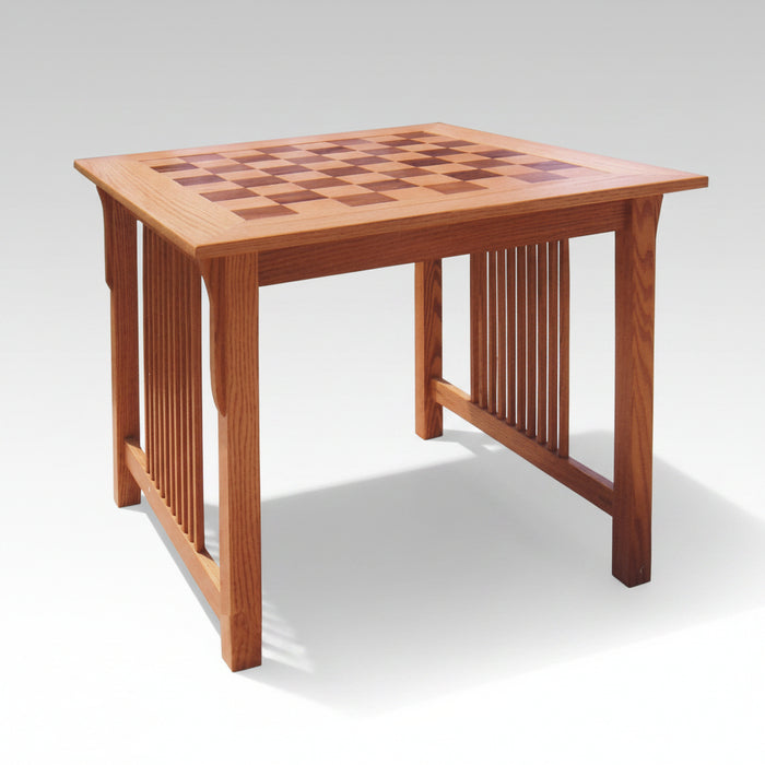 Amish Mission Game Table with Large Inlay Game Board