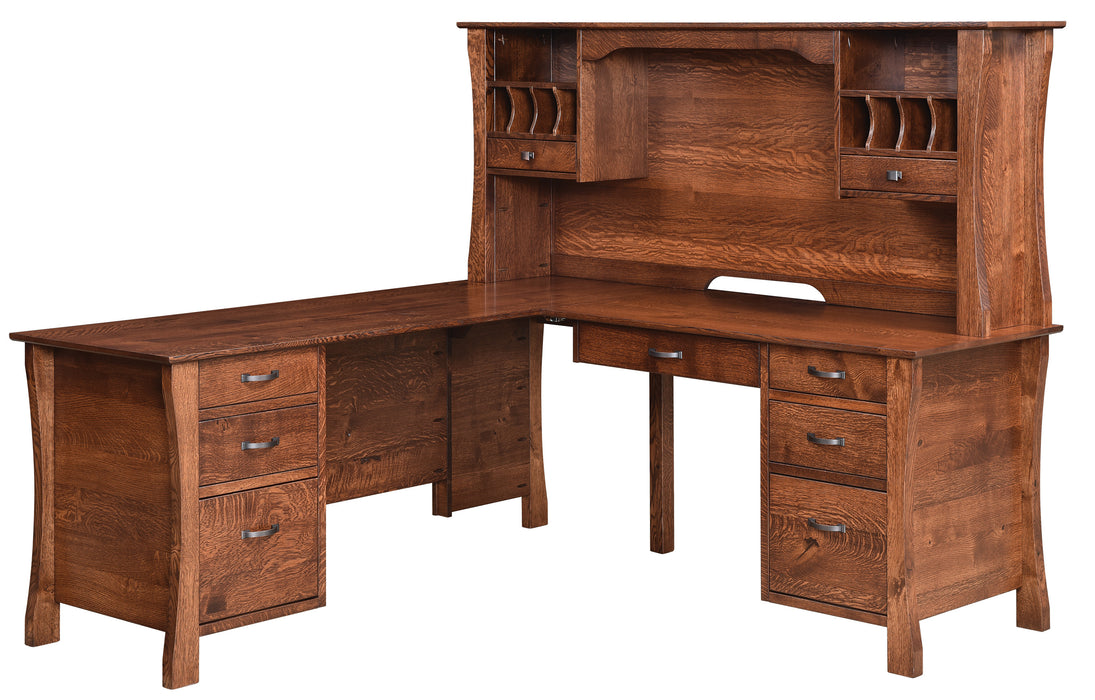 Kapernum Corner Desk and Hutch Desk Units Contemporary