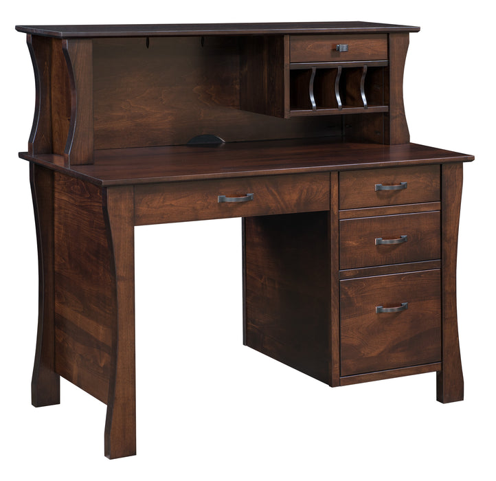 Kapernum Single Pedestal Desk and Hutch Single Pedestal Desks Contemporary