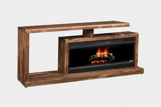 Amish Lincoln Fireplace Unit TV Stands w/ Fireplace Modern