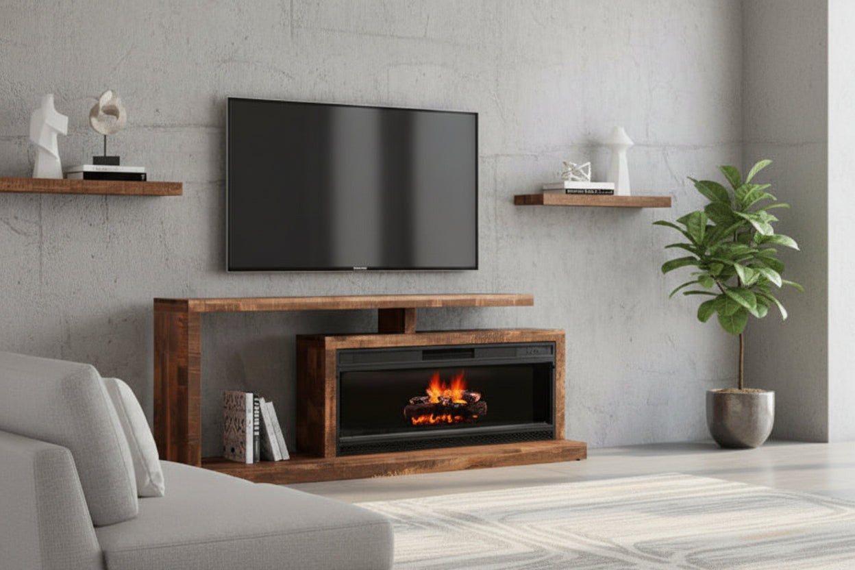 Amish Lincoln Fireplace Unit