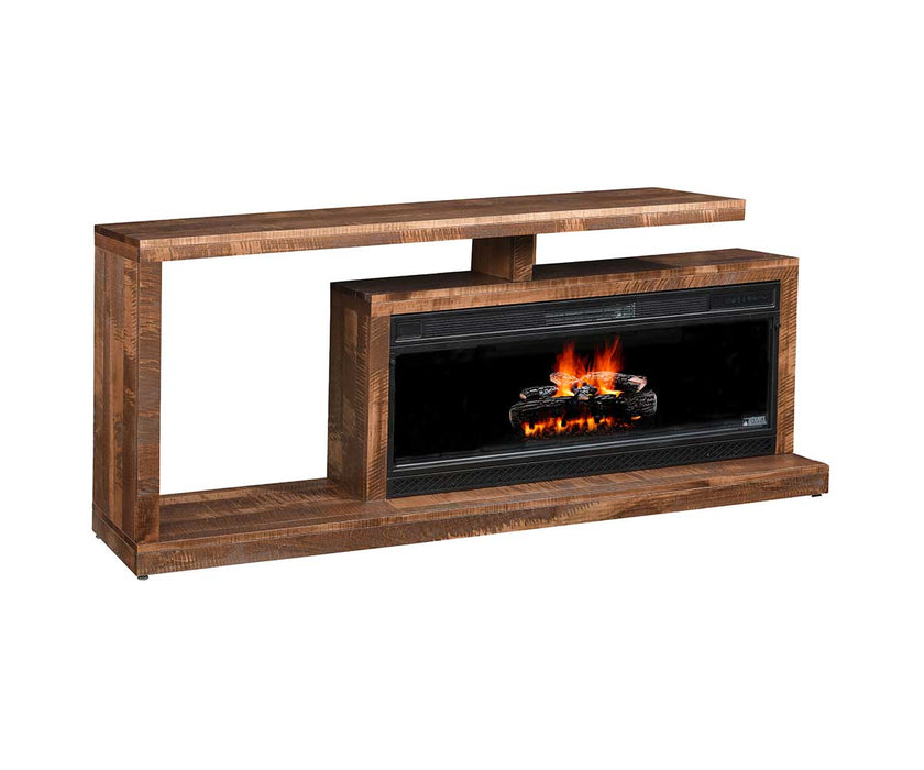 Amish Lincoln Fireplace Unit TV Stands w/ Fireplace Modern