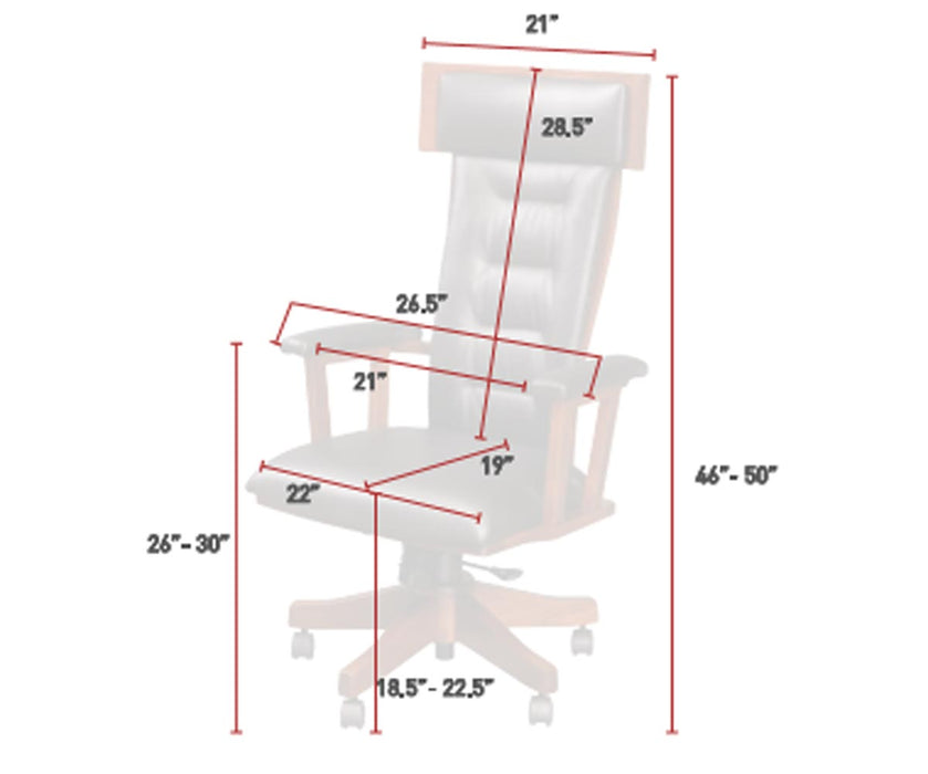 Amish London Arm Office Chair
