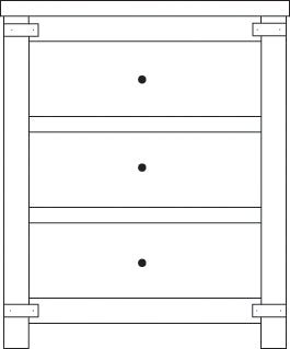 Lewiston Nightstand 23" Wide - 3-Drawer Open Nightstands Contemporary