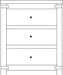 Lewiston Nightstand 23" Wide - 3-Drawer Open Nightstands Contemporary