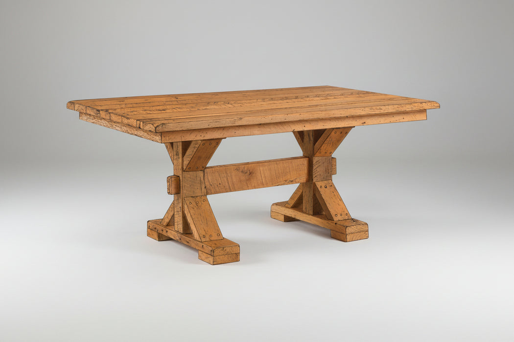 Lexington Reclaimed Dining Table Trestle Dining Tables Farmhouse Reclaimed Barnwood