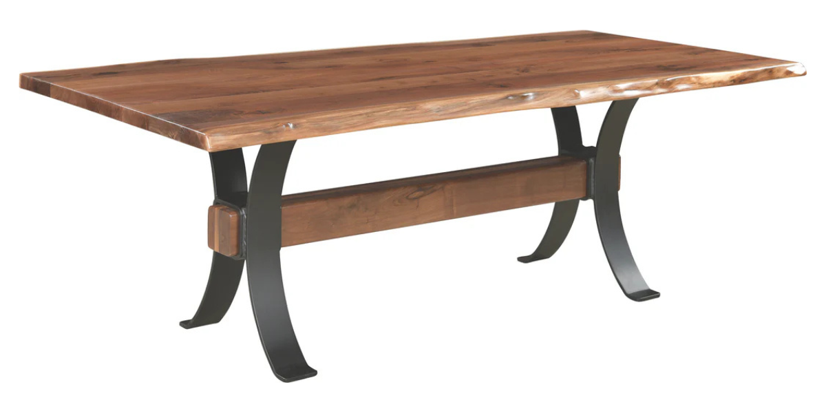 Amish Langston Live Edge Table Live Edge Dining Tables Live Edge Modern