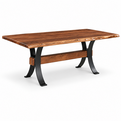Amish Langston Live Edge Table Live Edge Dining Tables Live Edge Modern